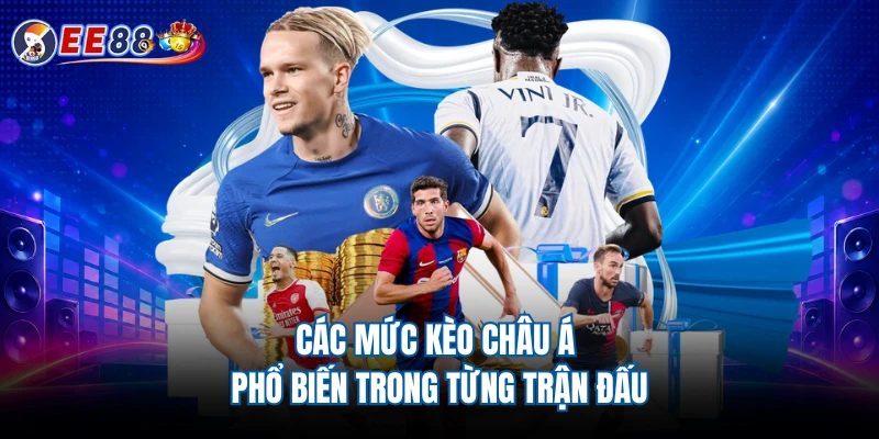 Các mức kèo châu Á phổ biến trong từng trận đấu